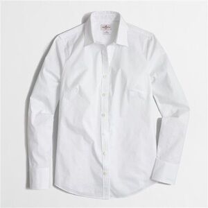 J Crew Women’s Classic White Button Down Shirt - Petite